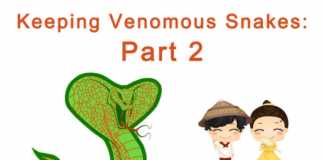 Keeping venomous snakes